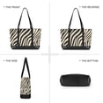 thumbnail image 6 of FORMRS Canvas Laptop Tote Bag for Women with 15.6" Computer Compartments Shoulder Handbag, Black Lines, 6 of 7