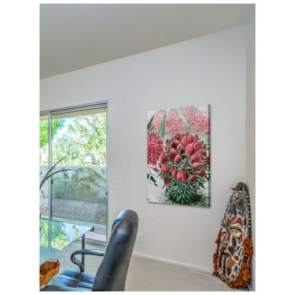 "Wool Flowers 2" Painting Print on Wrapped Canvas