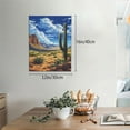 thumbnail image 2 of KLL Western Desert Cactus Print Farmhouse Canvas Wall Art,Wall Decorations For Living Room Office Canvas Wall Decor for Home Decorations, 12'×16’’, 2 of 8