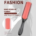 thumbnail image 7 of 9-Rows Detangling Hair Brush Denman Detangler Hairbrush Scalp Massager Straight Curly Wet Hair Comb Styling Tools Accessories, 7 of 7