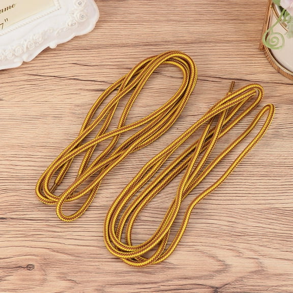 KALLORY 10 Pairs Round Boot Laces Double Color Cloth Tensile Strength Golden Yellow and Brown