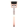 thumbnail image 3 of 2.7ct Asscher Cut Black Natural Onyx 14k Pink Rose Gold Engraving Statement Bridal Wedding Engagement Promise Anniversary Ring for Women Size 10.25, 3 of 7