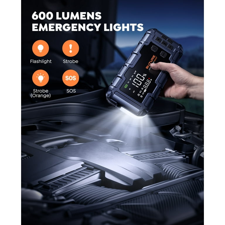 アクセサリー BUTURE Jump Starter with Air Compressor BUTURE 2500A Car Battery Jump Starter, 12V Battery Booster