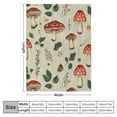 thumbnail image 4 of Autua Mushroom Leaves Pattern Warm Lightweight Blanket Soft Fleece Blankets for All Seasons 50x60in, 4 of 6