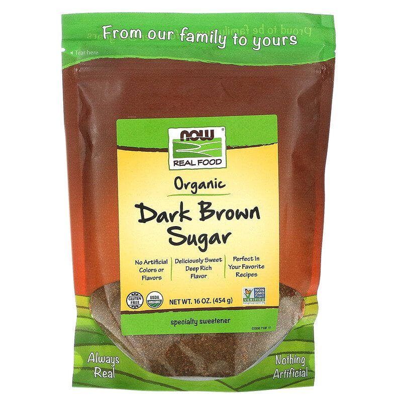 NOW Foods, Real Food, Organic Dark Brown Sugar, 16 oz