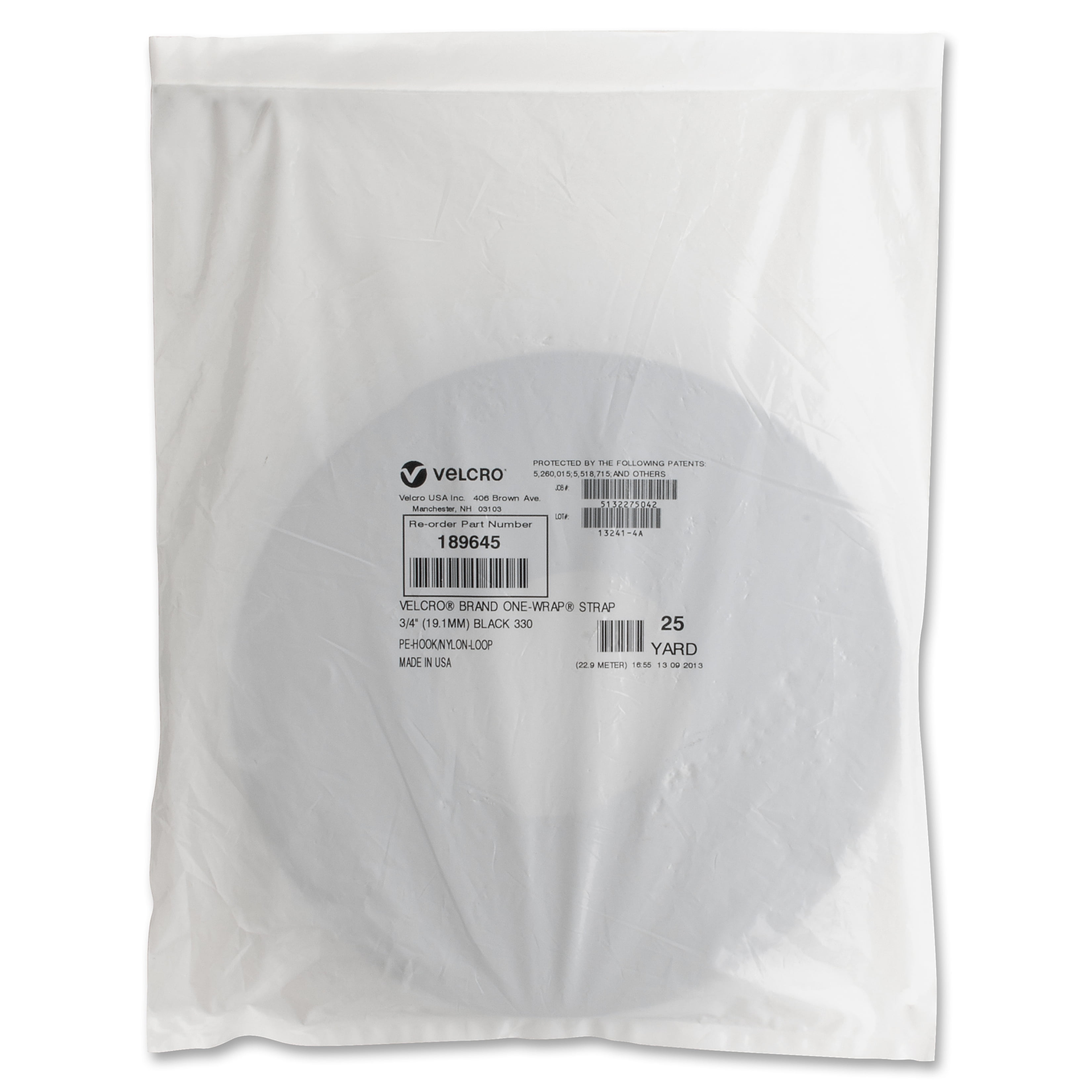 VELCRO®, VEK189645, ONE-WRAP Tie Bulk Roll, 1, Black