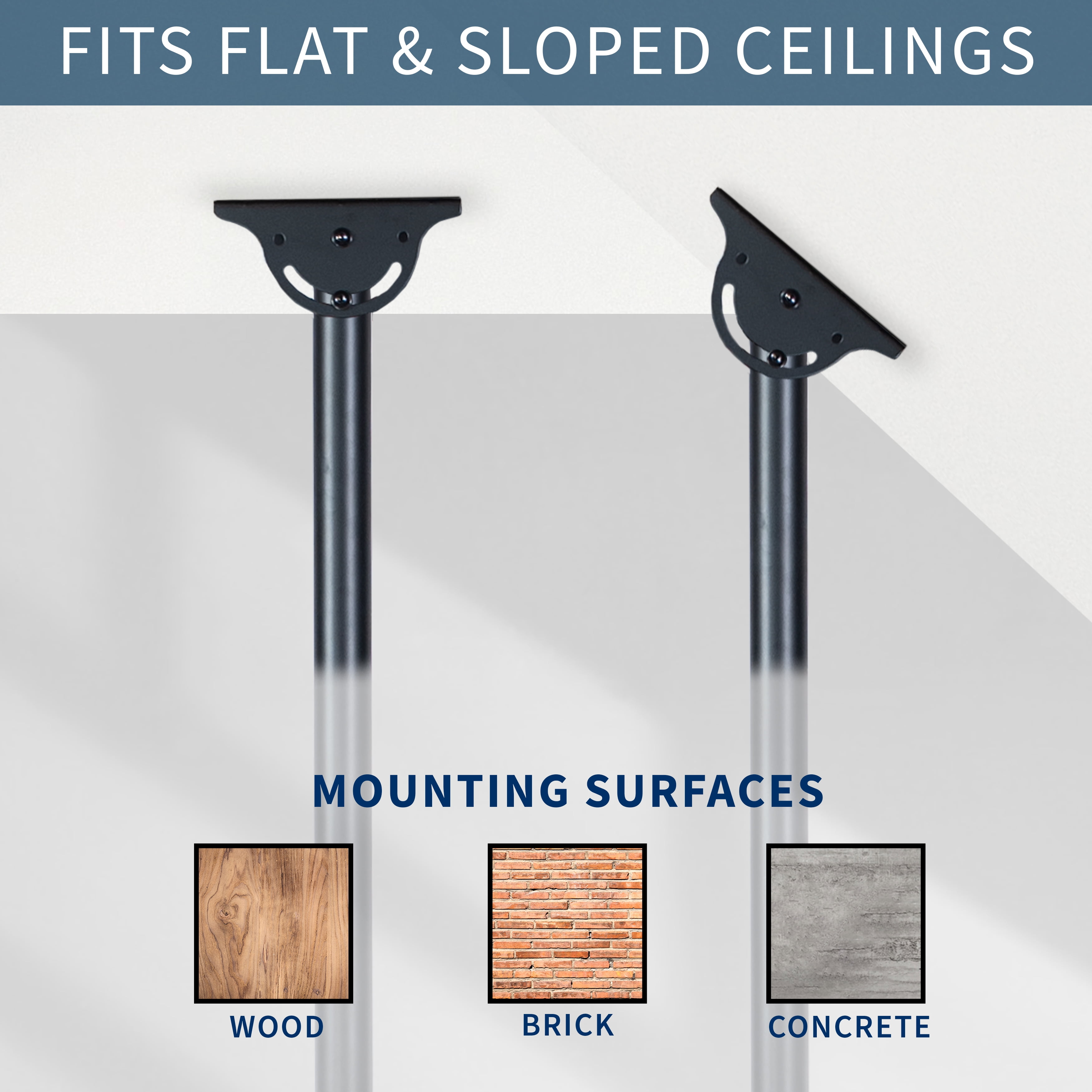 VIVO Extending Ceiling TV Mount for 37 to 90 inch Screens, 5ft Pole