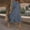 Gray, variant on Womens Dresses Fashion Women Loose Solid Color O-Neck Puff Sleeve Casual Short Sleeves Dress