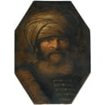 thumbnail image 2 of Giovanni Benedetto Castiglione 19x24 Black Ornate Framed Double Matted Museum Art Print Titled: A Bearded Man Wearing a Turban, 2 of 5