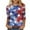 B-Multicolor, variant on Memorial Day T Shirt Fourth of July Shirt Women Women American Flag Tshirt Patriotic Womens Tee Ladies Independence Day Printed Round Neck 3/4 Sleeve T-Shirt Loose Tops