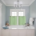 thumbnail image 3 of Green Grunge Street Style Painting Brush Print Ombre Design Kitchen Curtains Small Short 39 Inch Length, Bedroom Living Room Curtains, Light Filter Cafe Curtain Drapes 2 Panels Set 55''x39'', 3 of 9