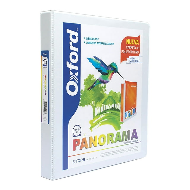 Carpeta Panorámica 1 Pulgada Oxford 3 Argollas Herraje O Blanco