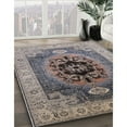thumbnail image 2 of Ahgly Company Indoor Round Mid-Century Modern Silver Pink Oriental Area Rugs, 3' Round, 2 of 6
