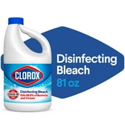 Clorox Disinfecting Liquid Bleach, Regular Scent, 81 fl oz