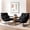 Black, variant on CELTOSS Modern Accent Chair, Comfy Lounge Chair with Plush Cushion, Sofa Chair with Metal Frame, for Bedroom, Living Room and Home Office, Ivory