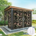 thumbnail image 6 of Outdoor Curtains for Patio Waterproof, Black Spring Floral Outdoor Privacy Panels Grommet, Elegant Pastoral Flowers Birds Retro Art Blackout Outside Curtains for Porch/Cabana 54"x84", 2 Panels, 6 of 8