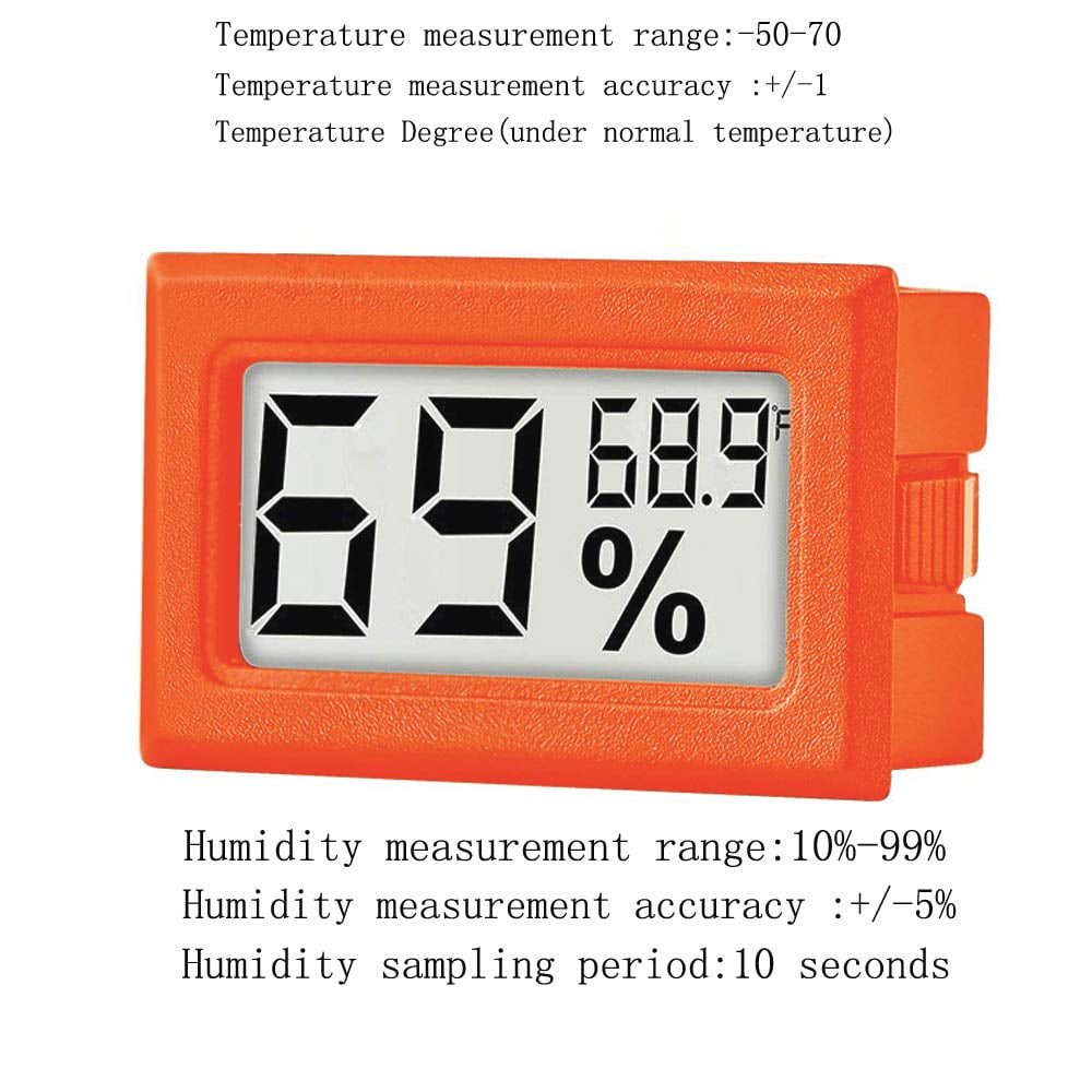 Garden Mini Small Digital Electronic Temperature Humidity Meters Gauge Indoor Thermometer Hygrometer LCD Display Fahrenheit Cellar ℉ Greenhouse for Humidors 