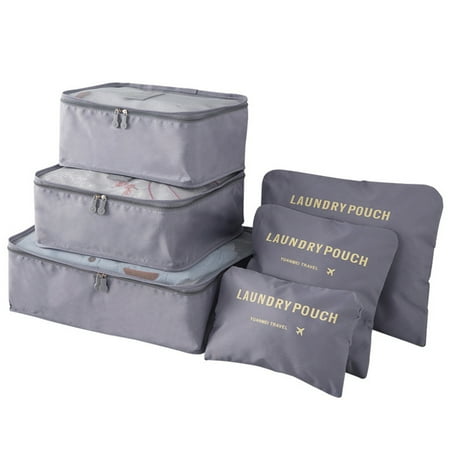 

Packing Cubes Space Saving for Clothes Suitcase Shoes Gray