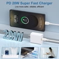 thumbnail image 2 of USB C Charger Block Fast Charging, PD 20W Charging Box with Type C to C Cable 6FT, USB C Block Wall Charger Adapter Charger Station Power Base Compatible for iPhone Samsung Android, Black, 2 of 7