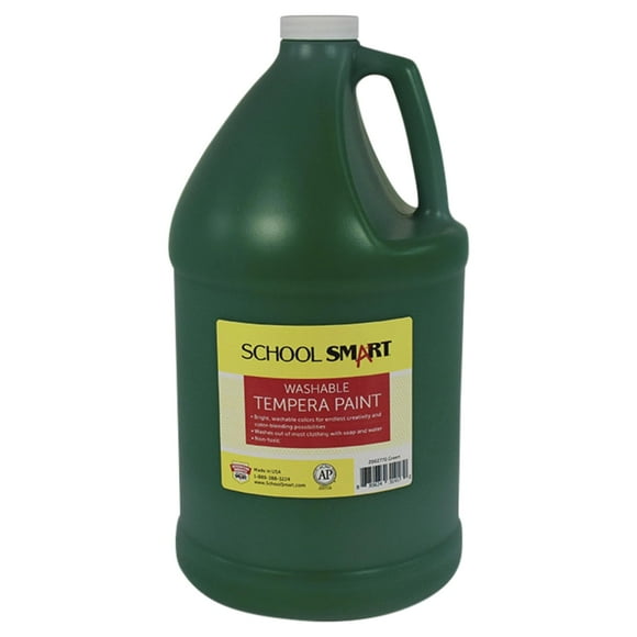Paint School Smart, lavable al temple, verde, 3,78 L