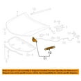 thumbnail image 3 of For 12 13 14 Camry Front Hood Latch Lock Bracket w/Alarm System TO1234156, 3 of 4