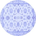 thumbnail image 1 of Ahgly Company Machine Washable Indoor Round Oriental Blue Traditional Area Rugs, 6' Round, 1 of 4