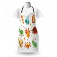 thumbnail image 3 of Caterpillar Apron, Colorful Cartoonish Animals Butterfly Spider Ladybug and Grasshopper Design, Unisex Kitchen Bib with Adjustable Neck for Cooking Gardening, Adult Size, Multicolor, by Ambesonne, 3 of 4