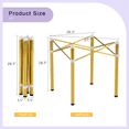 thumbnail image 2 of LUFTUT 28.7 in Adjustable Foldable Metal Table Legs, Heavy-Duty Gold for Desks, 2 of 10