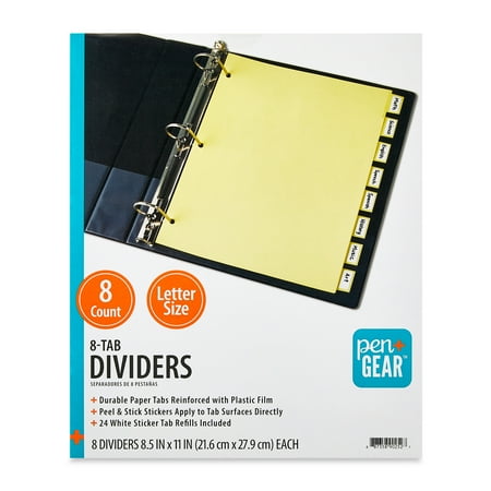 Pen+Gear 8-Tab Insert Dividers