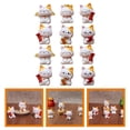 thumbnail image 3 of 12 piezas de figuras de gato en miniatura figuras de gato realista juguetes para gato adorno de paisaje, 3 of 6