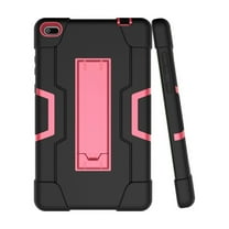 GoldCherry For Lenovo Tab E8 Case TB-8304F Heavy Duty Rugged Hybrid Armor with Build in Kickstand Cover for Lenovo Tab E8 TB-8304F/TB-8304F1 Tablet(Black Pink)