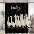 thumbnail image 6 of Duck Shower Curtain, Funny Shower Curtain, Cartoon Animal Shower Curtain Game Theme Cute Ducks and Geese, Cool Teen Kids'' Bathroom Decor Set with 12 Hooks 72x72 Inches, 6 of 6