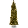 thumbnail image 1 of Árbol de Navidad Abeto Delgado Estilo Lápiz Artificial Realista con 350 Luces Blancas 7.5 pies National Tree Company PEDD4-392-75, 1 of 2