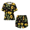 thumbnail image 5 of Wukai Bees and Sunflowers Women's Pajama Set,Short-Sleeve Top and Shorts with Elastic Waistband and Pockets for Loungewear, Yoga, and Casual Wear-X-Large, 5 of 8