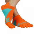 thumbnail image 2 of Men's Cotton Toe Socks Five Finger Socks No Show Crew Athletic Socks for Running 5 Pairs, 2 of 6