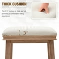 thumbnail image 3 of Summit Living 24 inch Wooden Counter Bar Stools Set of 4 for Kitchen, Faux Leather Backless Counter Stools, White, 3 of 10