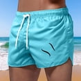 thumbnail image 1 of UANWENN Men's Swim Board Shorts Beach Shorts With Sports Print Casual 3 Inch Trunks For Swimming Surfing Board Shorts Men Zipper Pocket Mens plus Size Board Shorts Mens Swim Trunks No Mesh Popular, 1 of 5