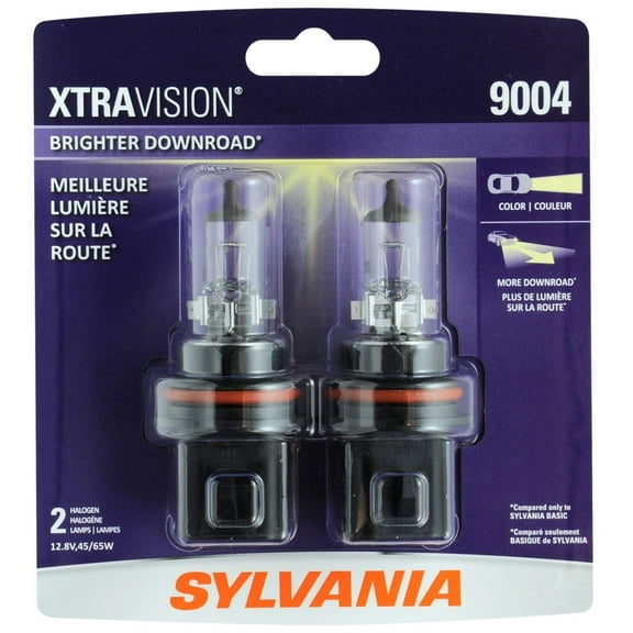 9004 Sylvania Halogen Headlight Bulb, 2-pk