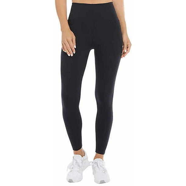 Danskin Women's High Rise Bonded Legging (Black Salt, XS)