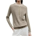 thumbnail image 2 of Antinious Womens Half Zip Cropped Pullove Long Sleeve Solid Casual Tops,Winter Sweatshirt for Women,Going Out Tops for Women,Khaki,XXL, 2 of 5