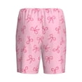 thumbnail image 2 of Lsque Pink Bows Mens Sleep Pajama Shorts,Short Pajama Pants, Cotton Ultra-Soft Knit-Small, 2 of 9