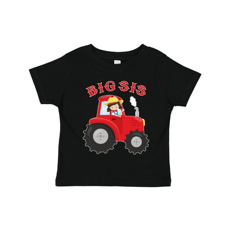 

Inktastic Farmer Tractor Big Sis Gift Toddler Toddler Girl T-Shirt