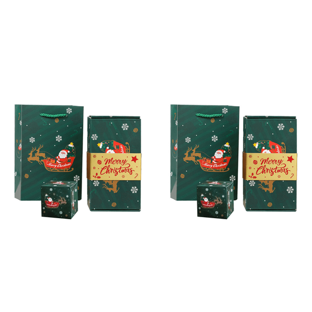 Juego Caja Regalo Sorpresa Navideña Rebote Emergente Con Dinero (20) Verde