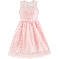 thumbnail image 1 of Flower Girl Dress Lace Sequin Flare Pink Wedding Party 5, 1 of 6