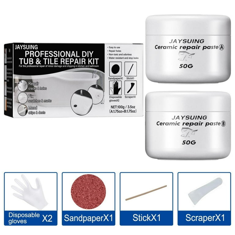 Left wind Tile Shower Repair Kit, Adhesive 2x1.7", Toilet Tank