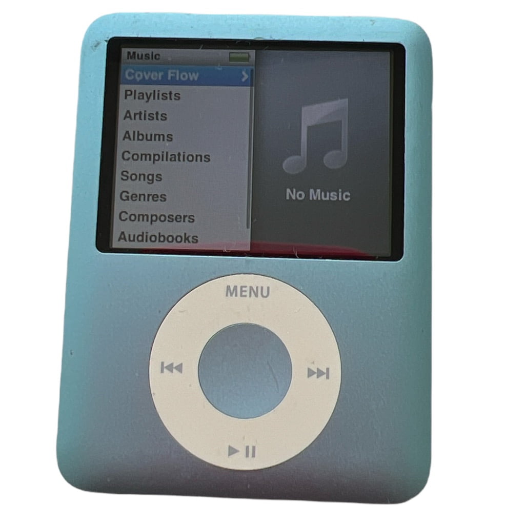Apple iPod Nano 3rd Gen 8GB Blue, MP3 Audio/Video Excellent, Includes FREE Case! - Walmart.com