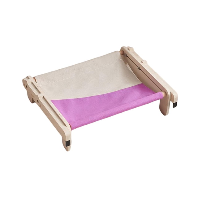 Percha de ventana para gatos, hamaca duradera para gatos, estante para gatos, marco de madera desmontable gris violeta Yuyangstore Percha para ventana de gato