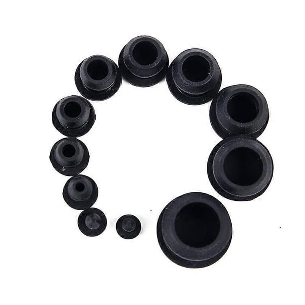 10pcs 25-14mm Black Silicone Rubber Snap-on Hole Plug Blanking End Caps Seal Stopper Accessories Tool