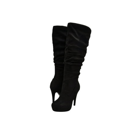 Delicious Knee Boots - Delicious Partial-S Women's Slouchy Knee High Platform Boots