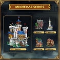 thumbnail image 7 of Medieval Castle Building Sets , Medieval Architecture Set with Light, Collectible Model or Home Office Decor, Street View House Building Kits 66006, 7 of 7